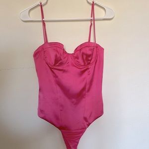 NWT - Zara - Pink Corset Bodysuit